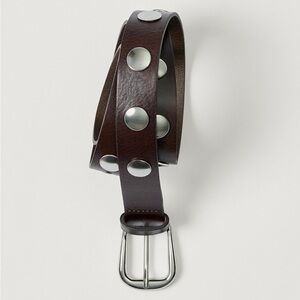 Massimo Dutti Studed Nappa Leather Belt - Size S